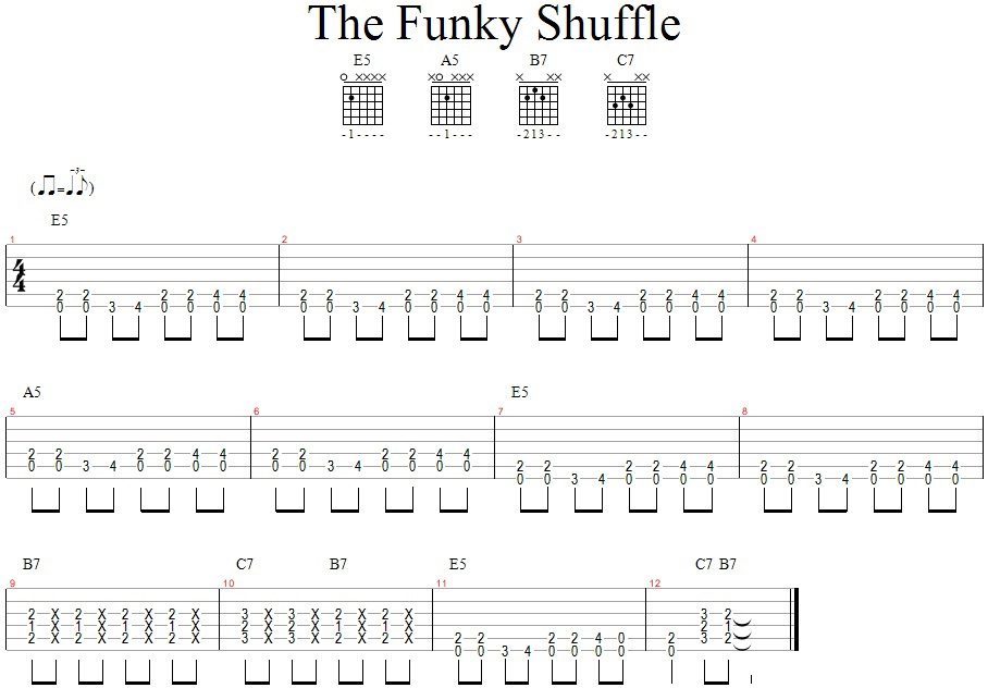 The Funky Shuffle_GitarosPamokos.lt